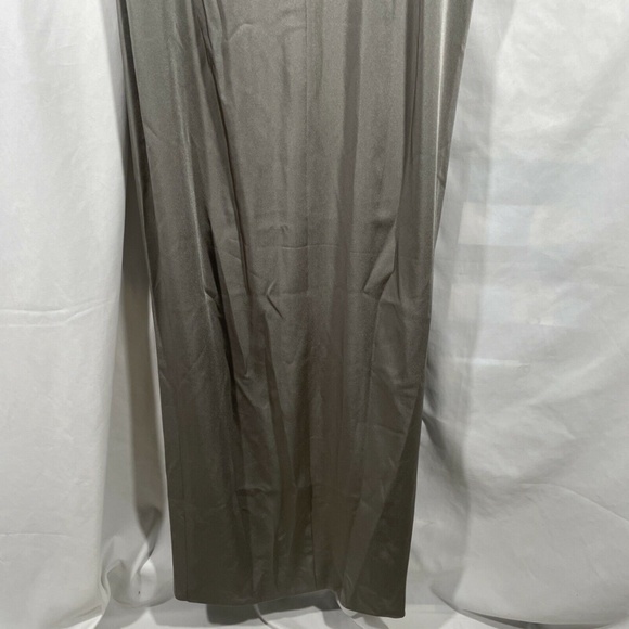 NWT La Femme [SZ 6 ] Surplice Off the Shoulder Column Gown in Pewter‎ - Picture 12 of 12